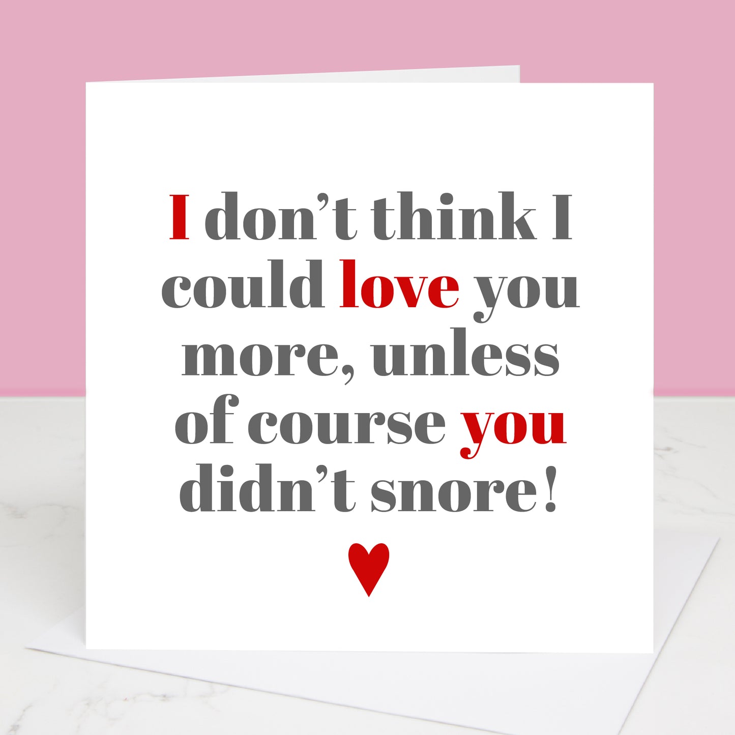 Snoring Partner Valentine's Day Card