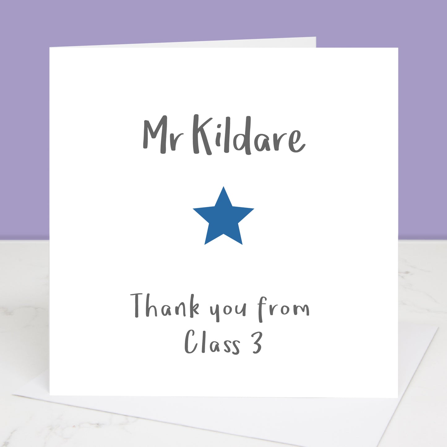 End Of Term Personalised Star Teacher Card