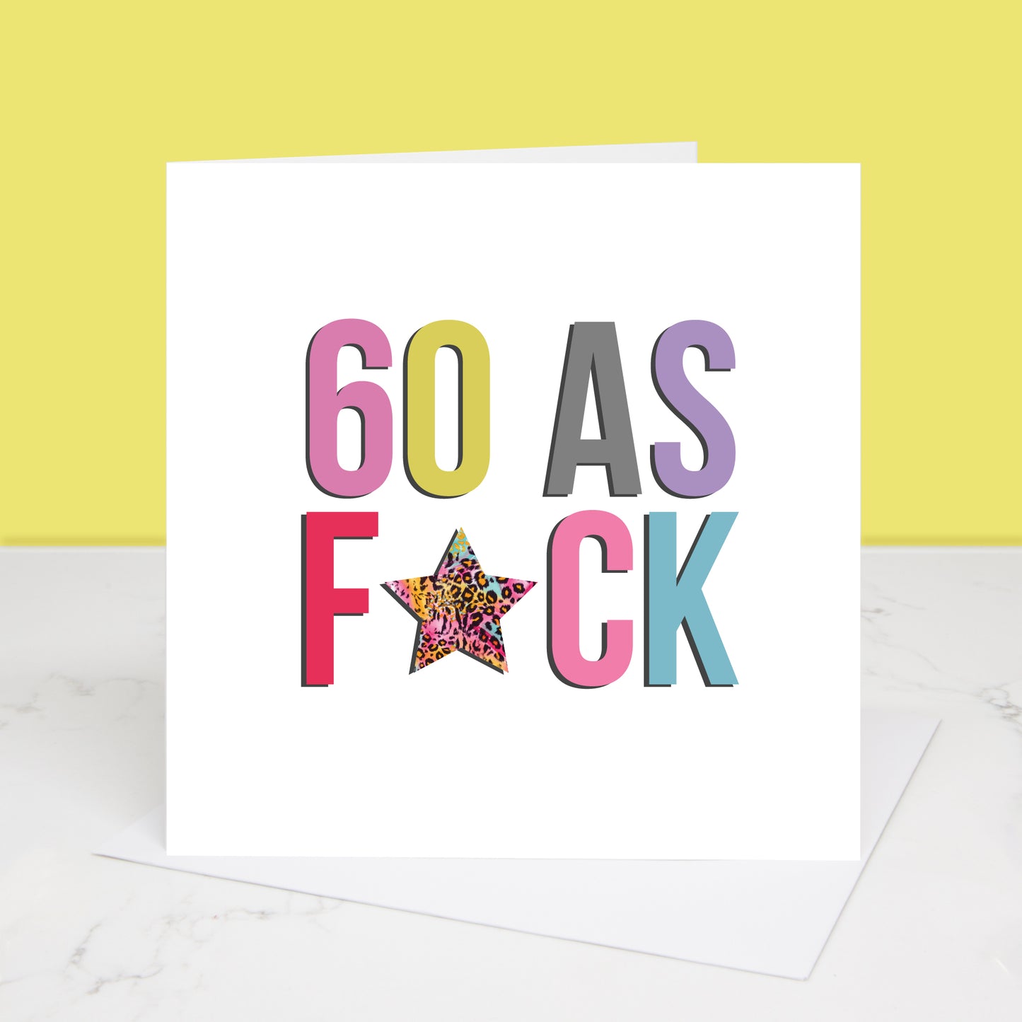 60 AS F*CK 60th Birthday Card