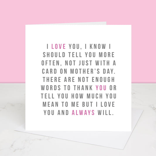 Always Mother's Day Card