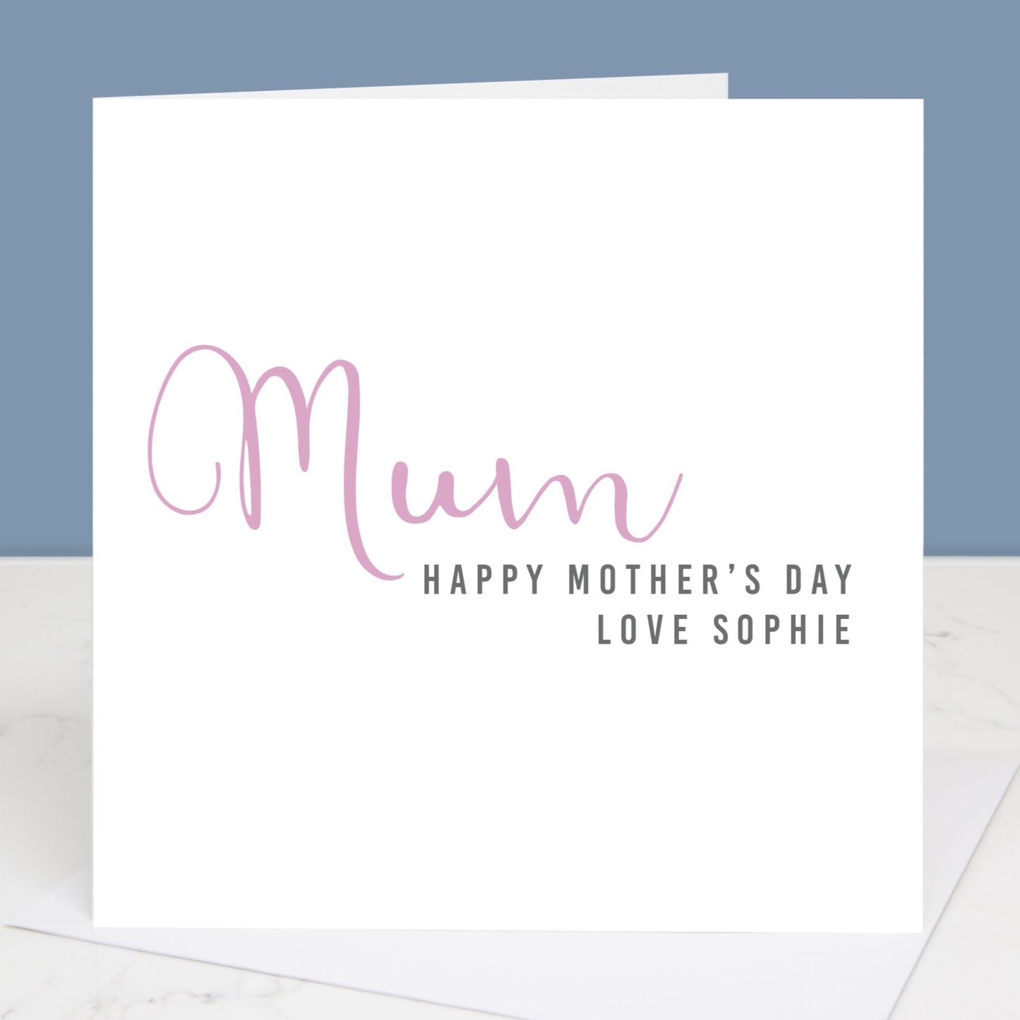 calligraphy style Mother's Day card All images and designs © Slice of Pie Designs