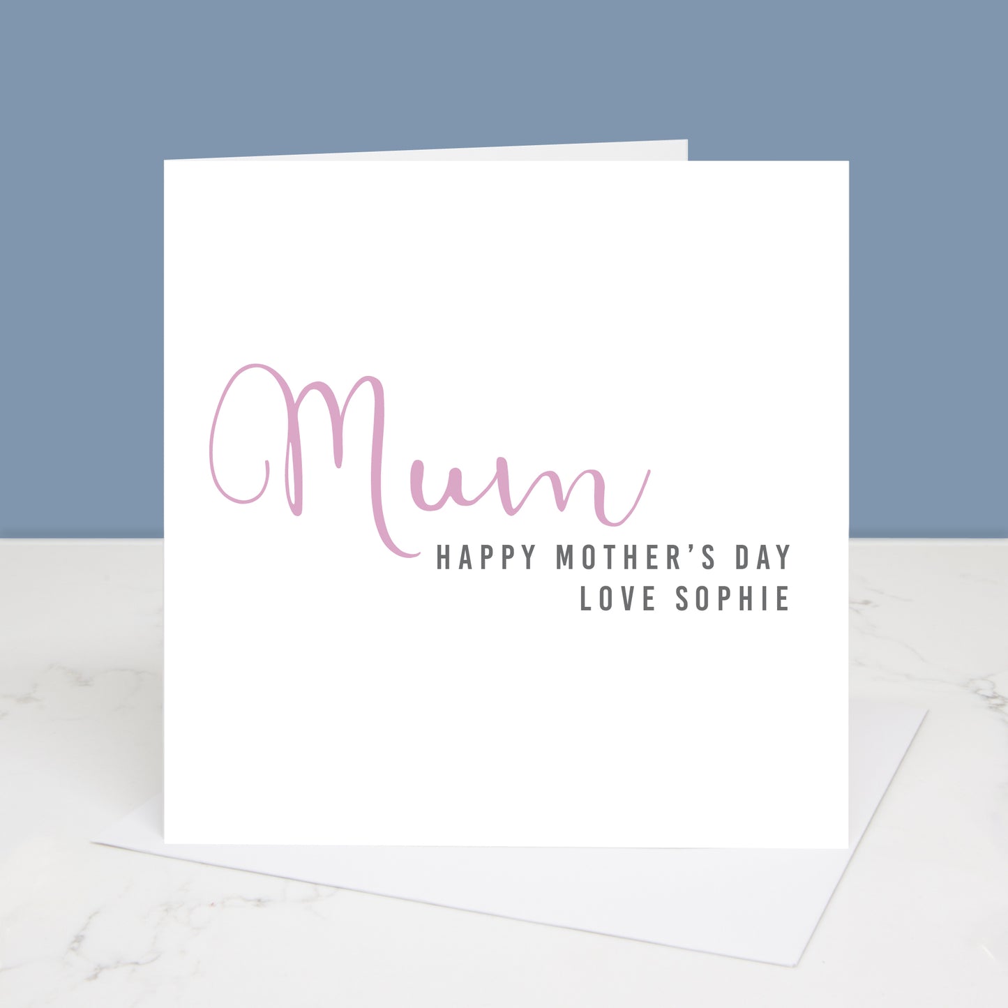 Calligraphy style Happy Mother's Day card