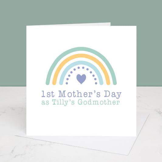 First Mother's Day As My… Rainbow Mother's Day Card