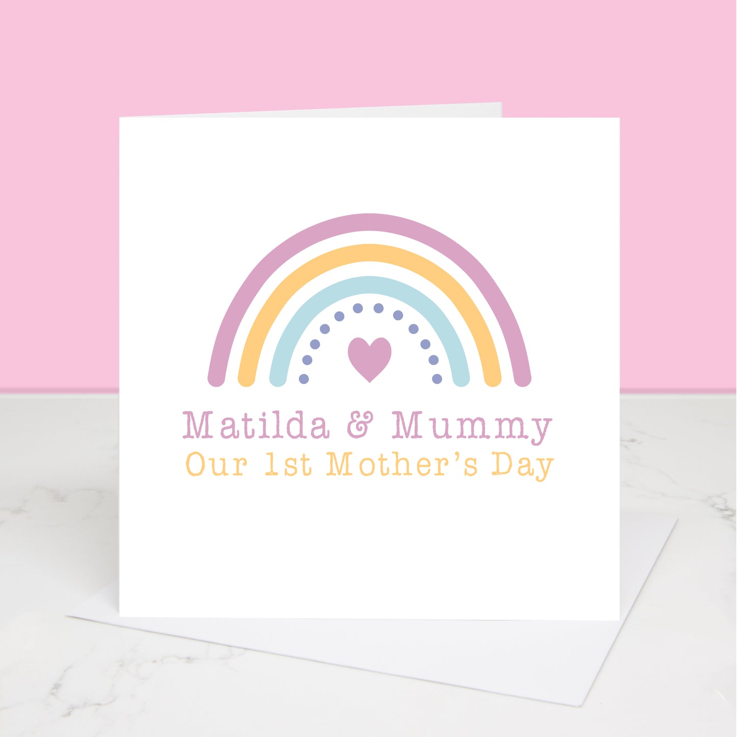 Our First Mother's Day Rainbow Card