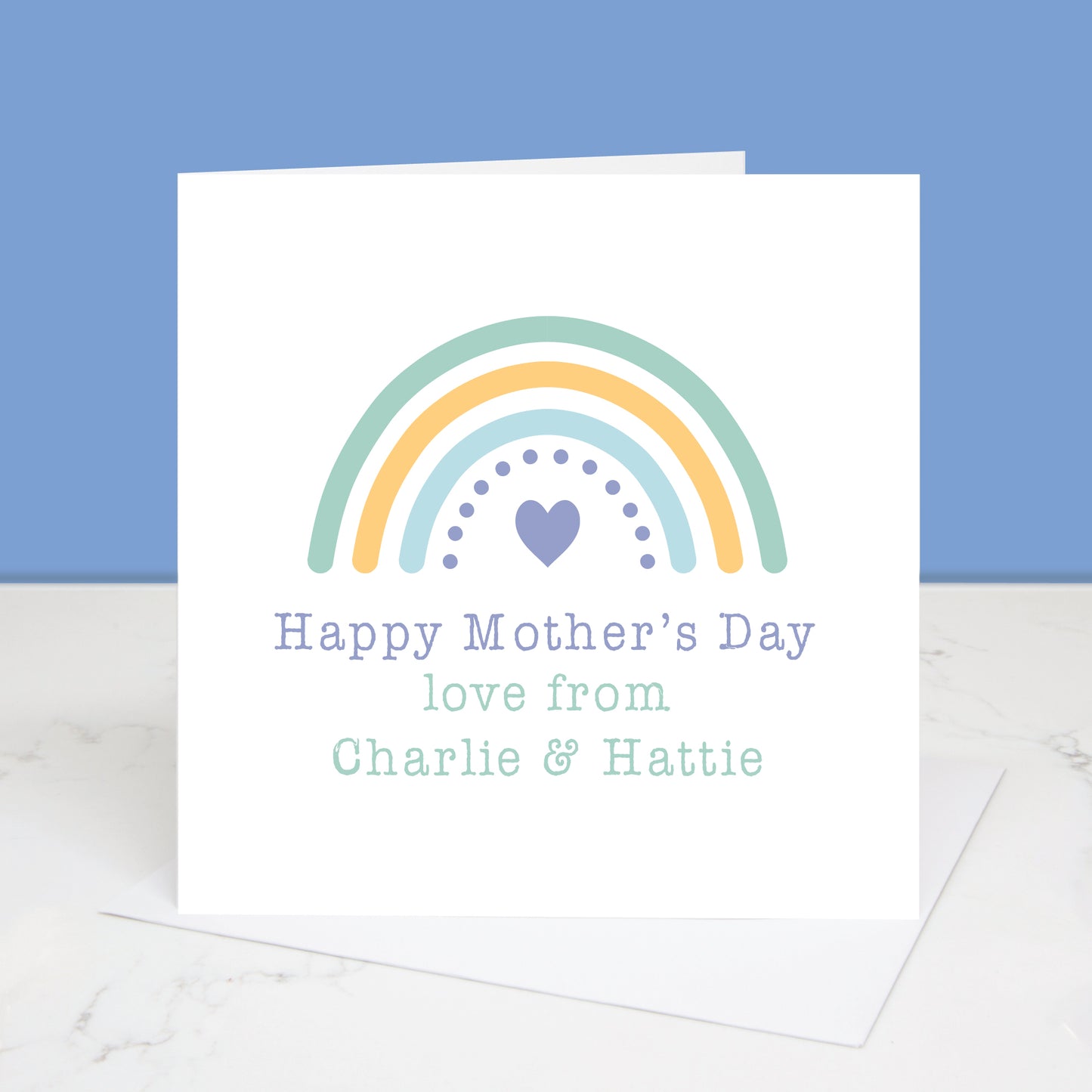 Happy Mother's Day Personalised Rainbow Card