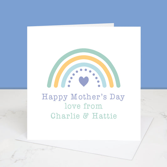 Happy Mother's Day Personalised Rainbow Card