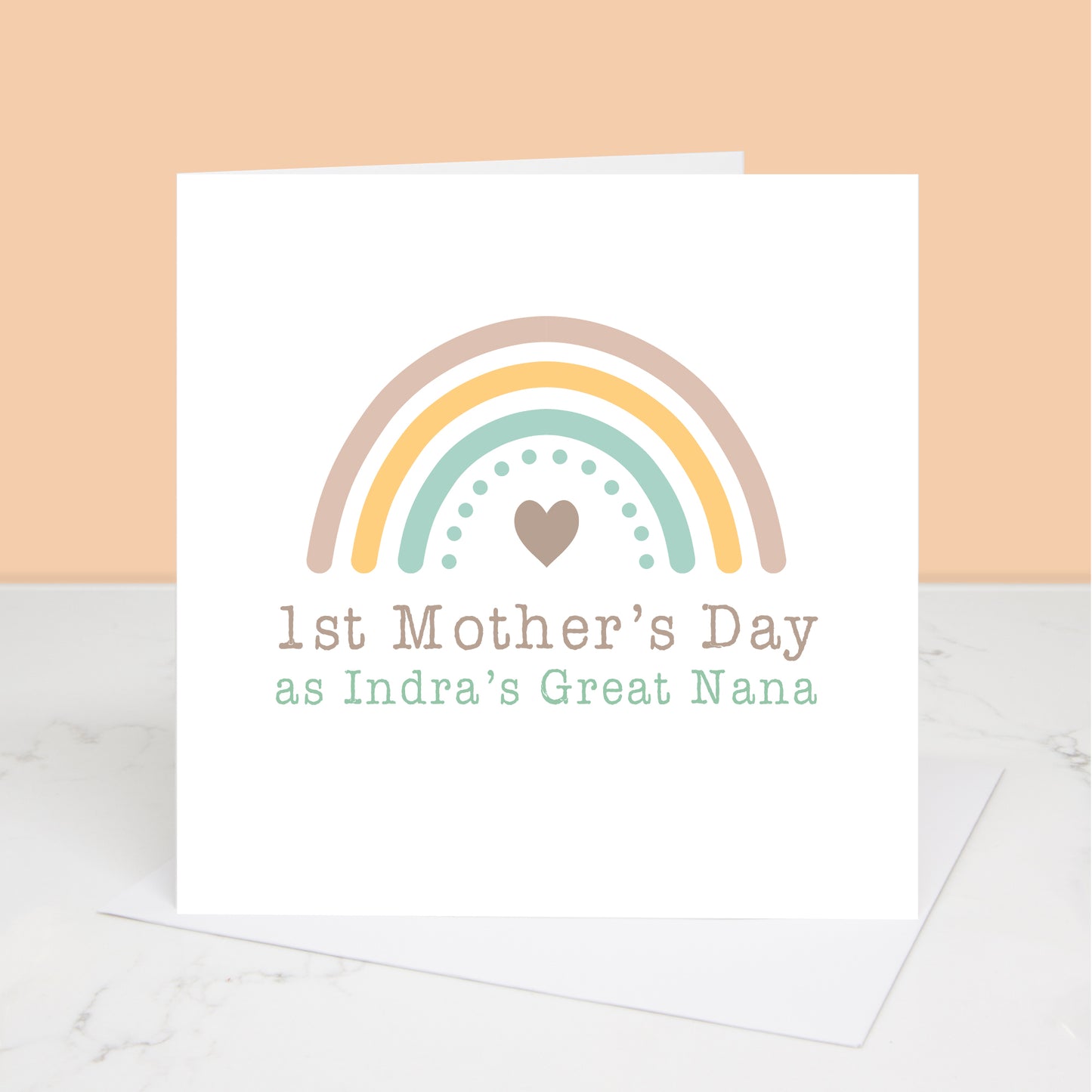 First Mother's Day As My… Rainbow Mother's Day Card