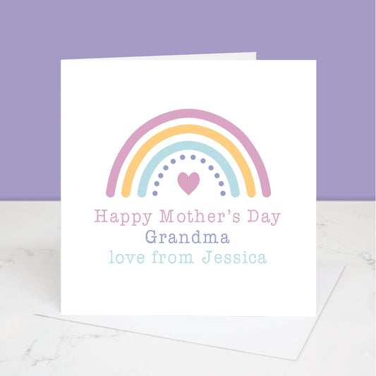 Happy Mother's Day Grandma Rainbow Card