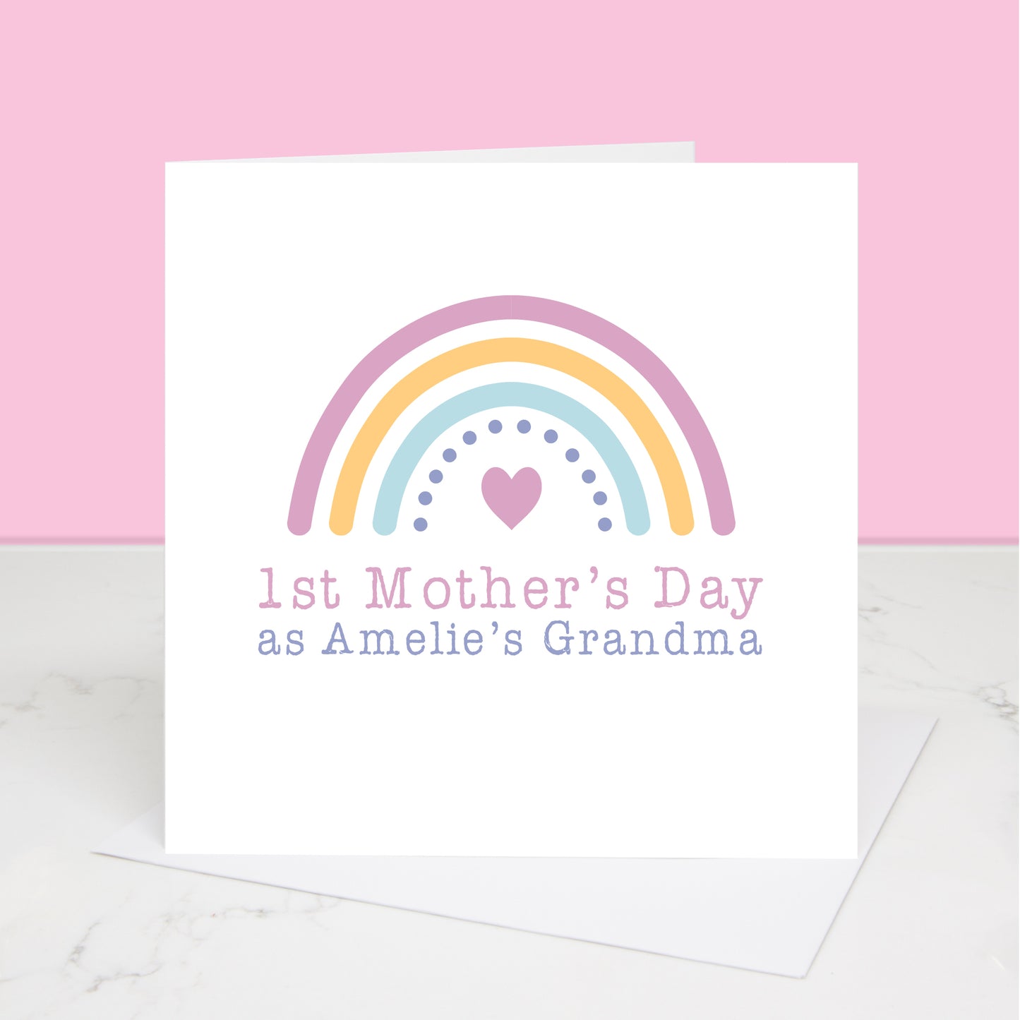 First Mother's Day As My… Rainbow Mother's Day Card