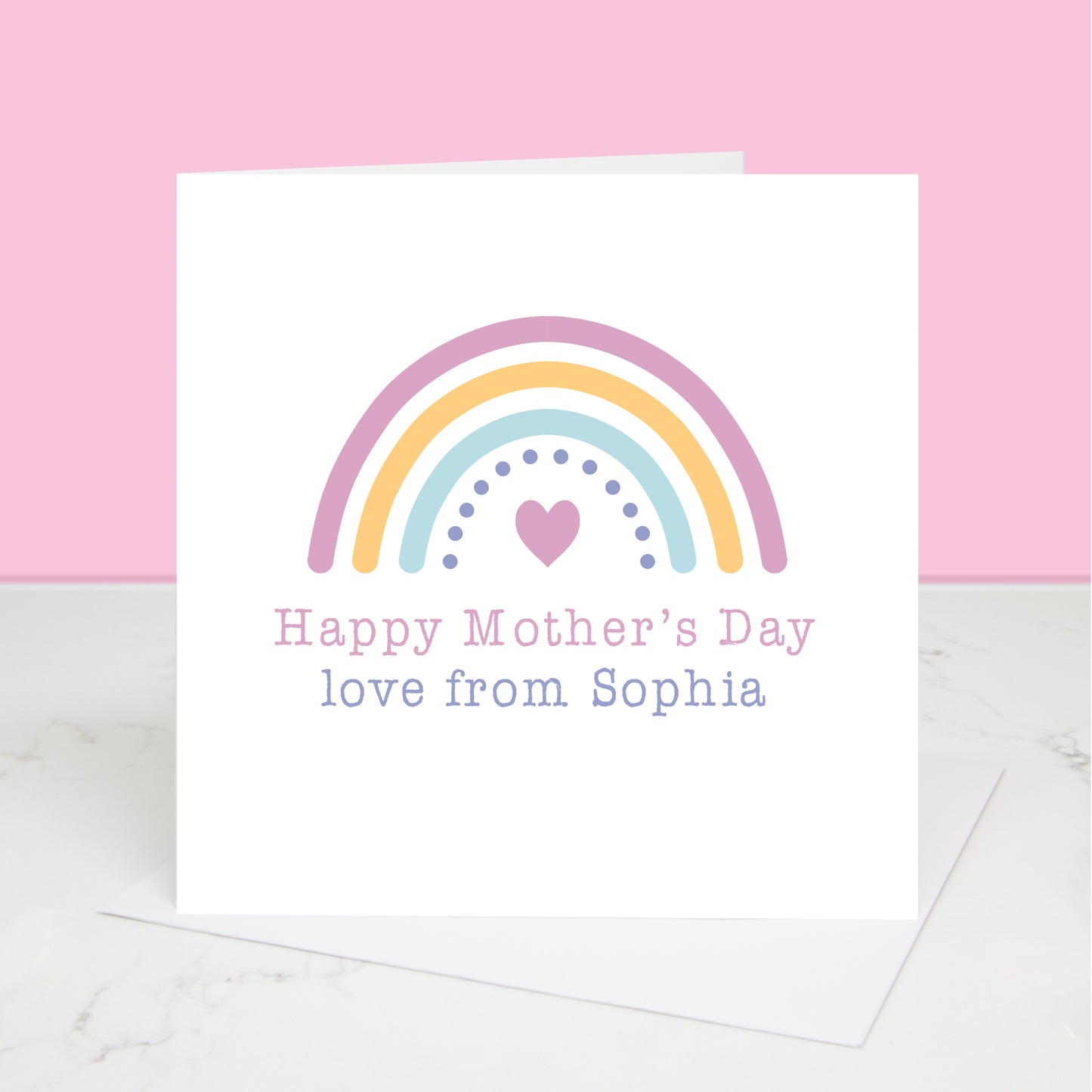 Happy Mother's Day Personalised Rainbow Card