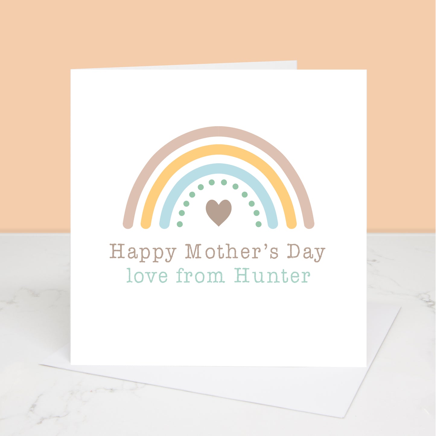 Happy Mother's Day Personalised Rainbow Card