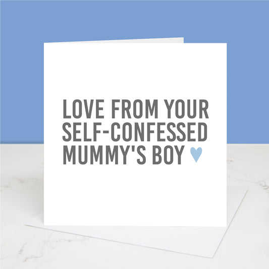 Mummy's Boy Mother's Day Card