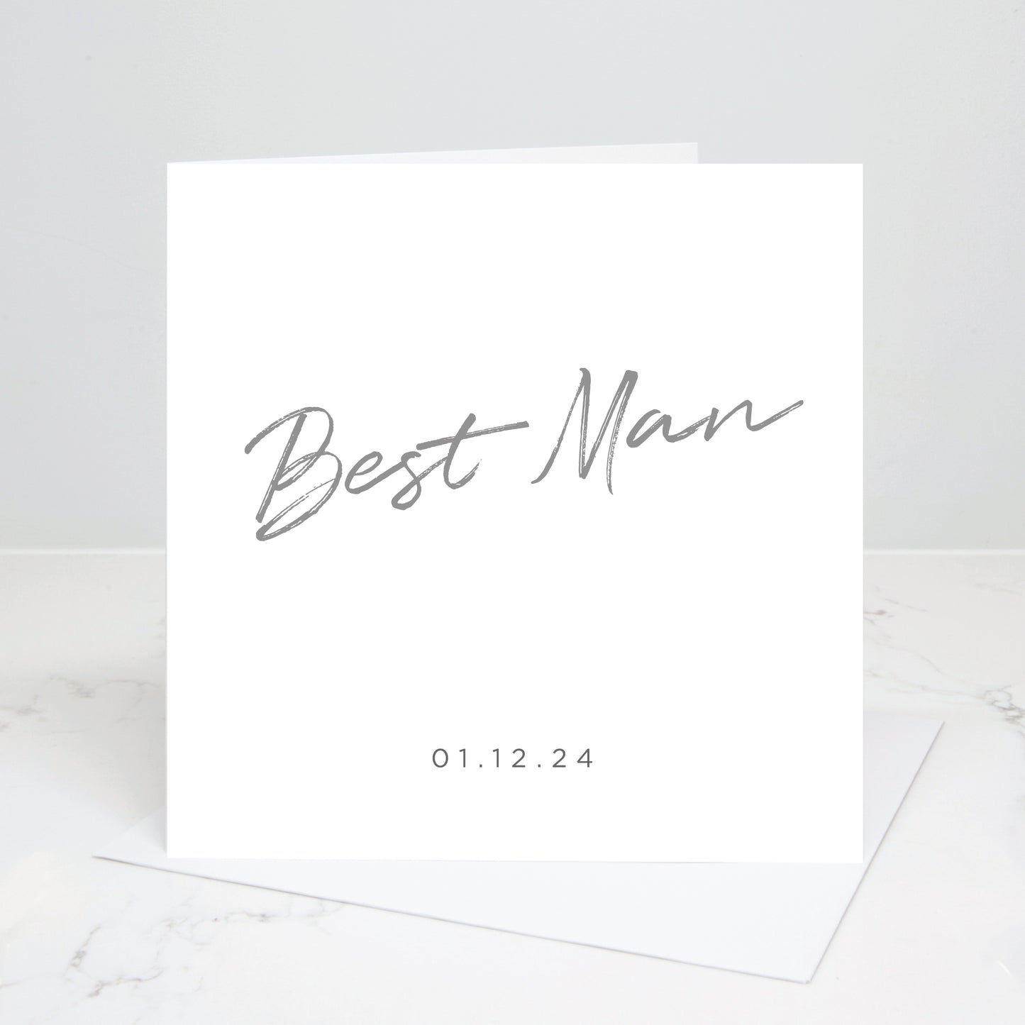 Best Man Personalised Script Wedding Card