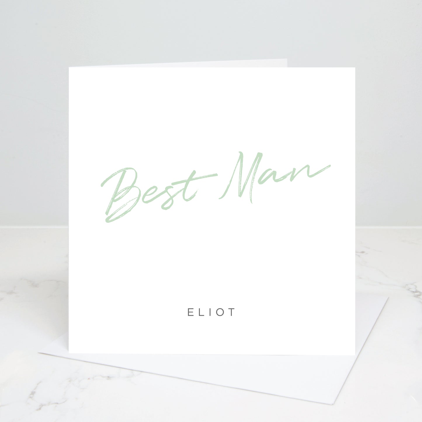 Best Man Personalised Script Wedding Card