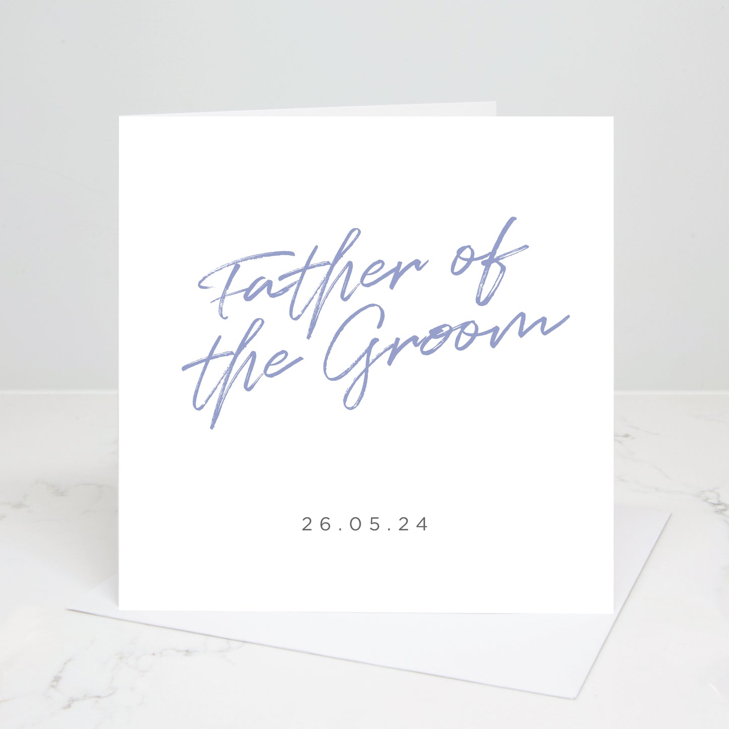 Father of the Groom Personalised Script Wedding Card