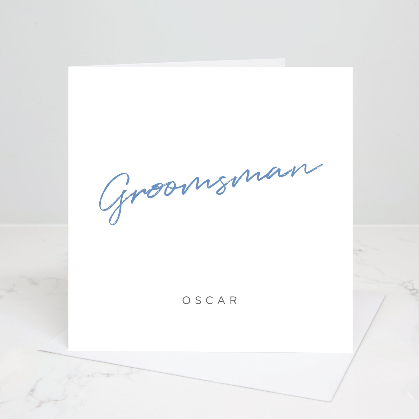 Groomsman Personalised Script Wedding Card