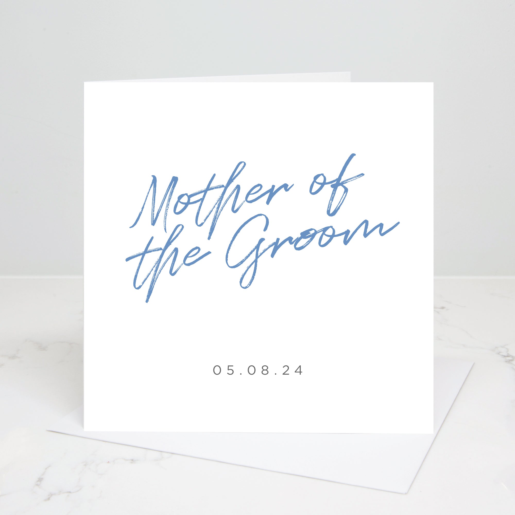 Mother of the Groom Personalised Script Wedding Card – Slice of Pie Designs