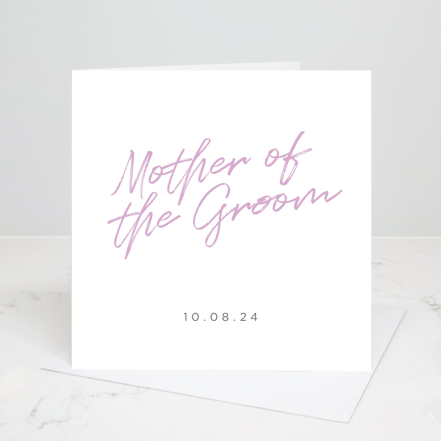 Mother of the Groom Personalised Script Wedding Card