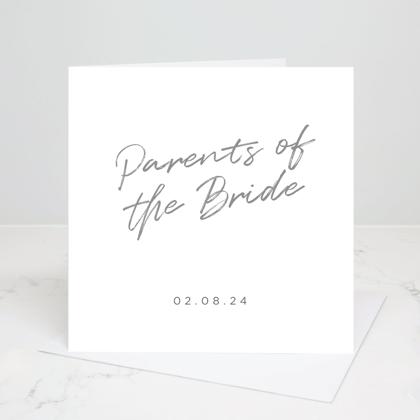 Parents of the Bride Personalised Script Wedding Card