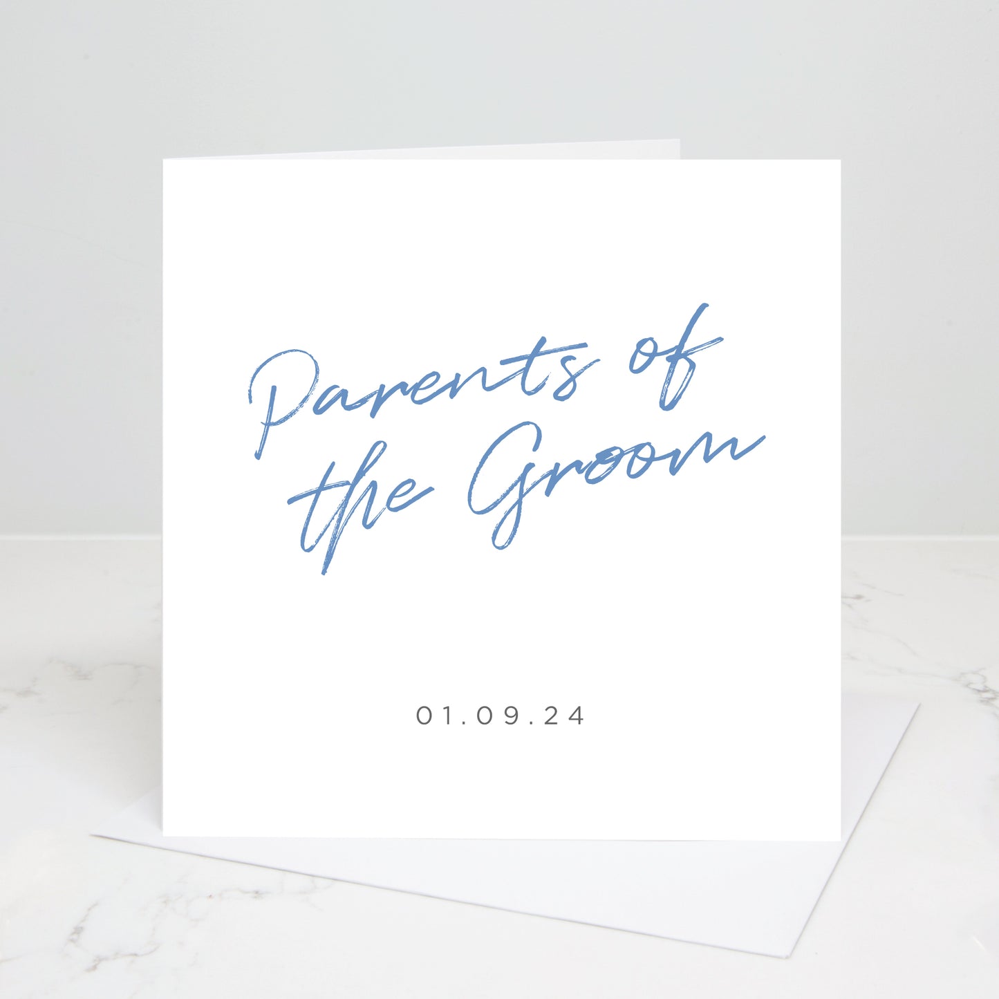 Parents of the Groom Personalised Script Wedding Card