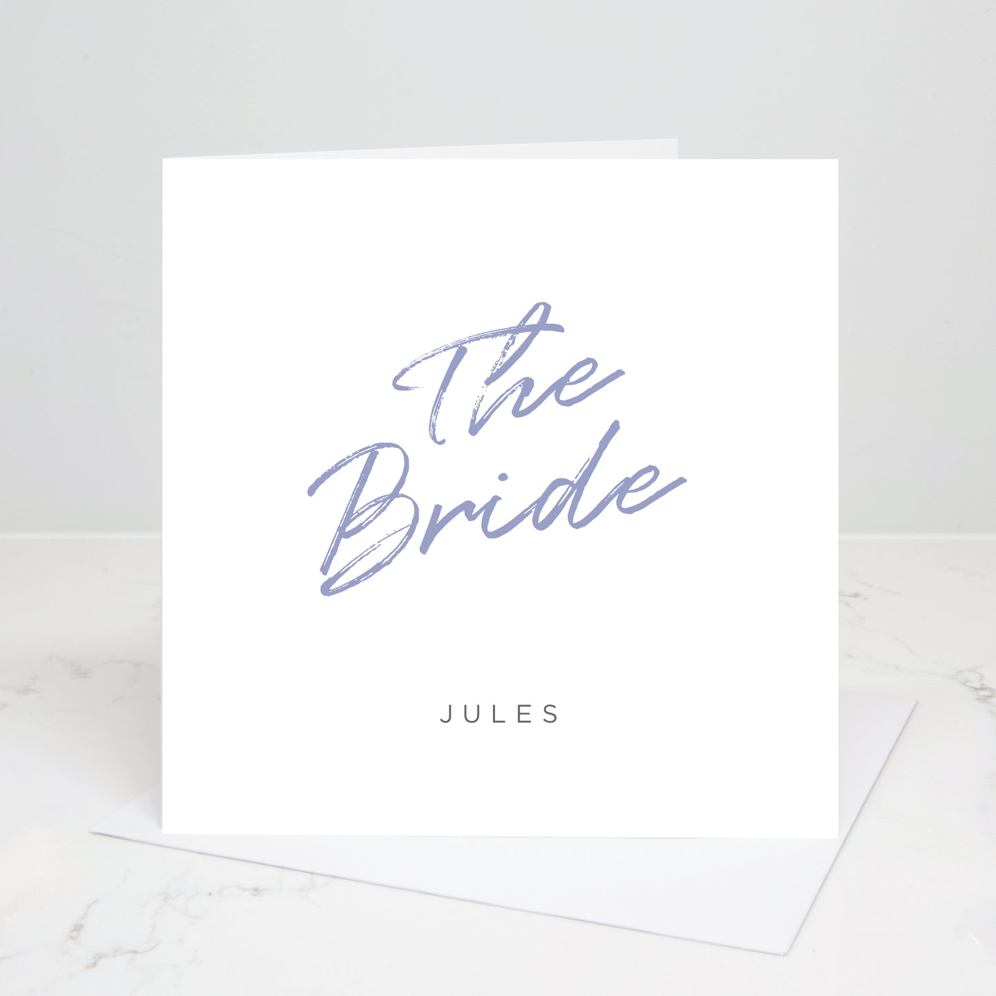 The Bride Script Wedding Card