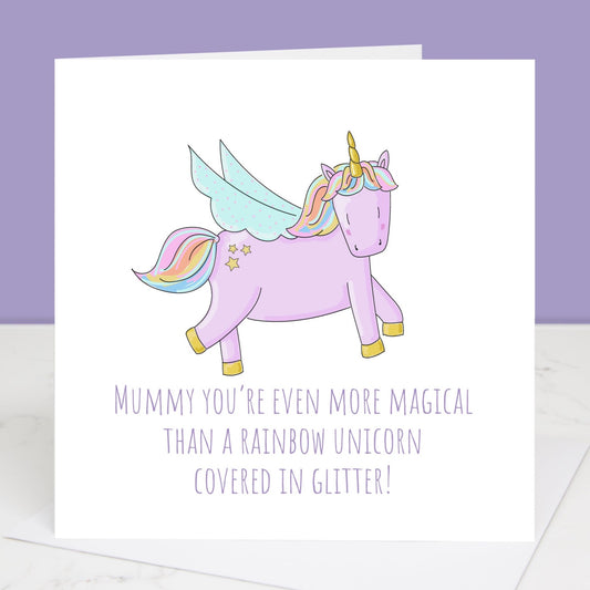 Mother's Day card with unicorn All images and designs © Slice of Pie Designs