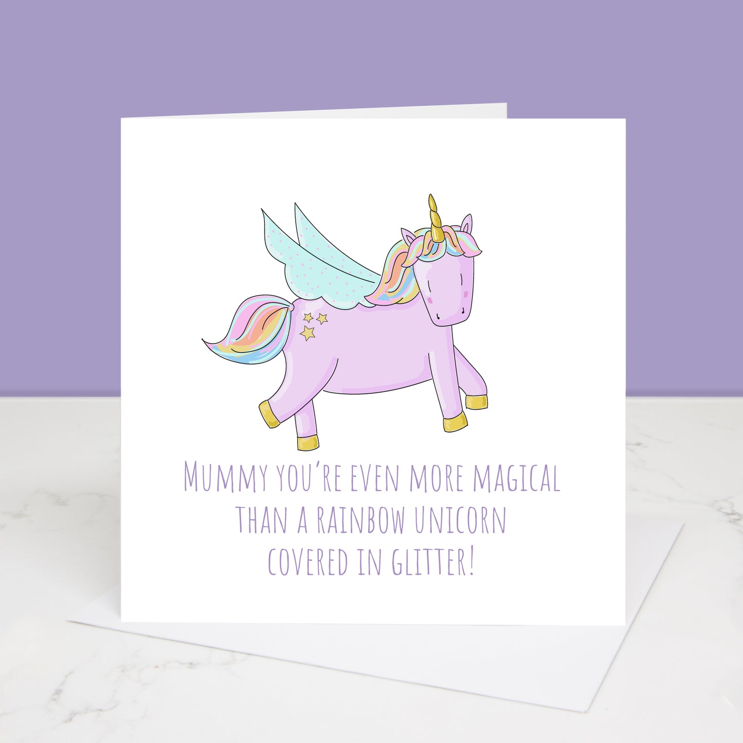 Magical Mummy Unicorn Greetings Card